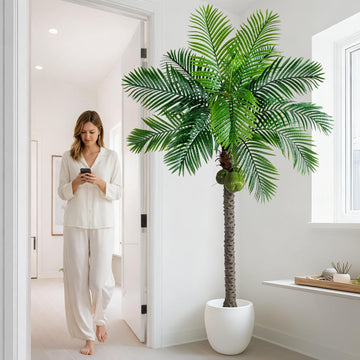 Big Faux Tropical Phoenix Trees Large Artificial Palm Tree Indoor Outdoor Realistic Floor Plants Tall Fake Plant for