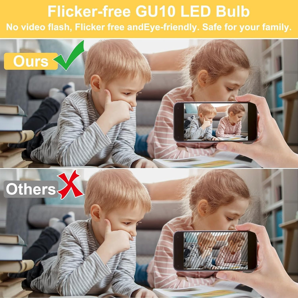 GU10 LED Light Bulbs 50W Halogen Equivalent 3000K Warm White CRI85+