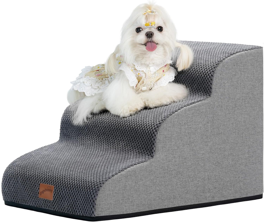 Ramp Dog Stairs for Couch Sofa and Chair 15.7" H, 3-Step Pet Steps for Small Dogs and Cats