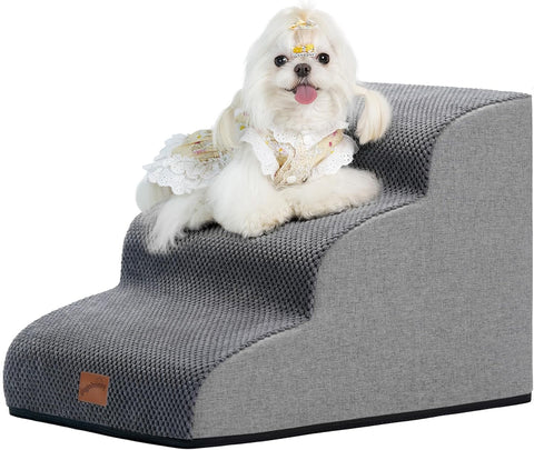 Ramp Dog Stairs for Couch Sofa and Chair 15.7" H, 3-Step Pet Steps for Small Dogs and Cats