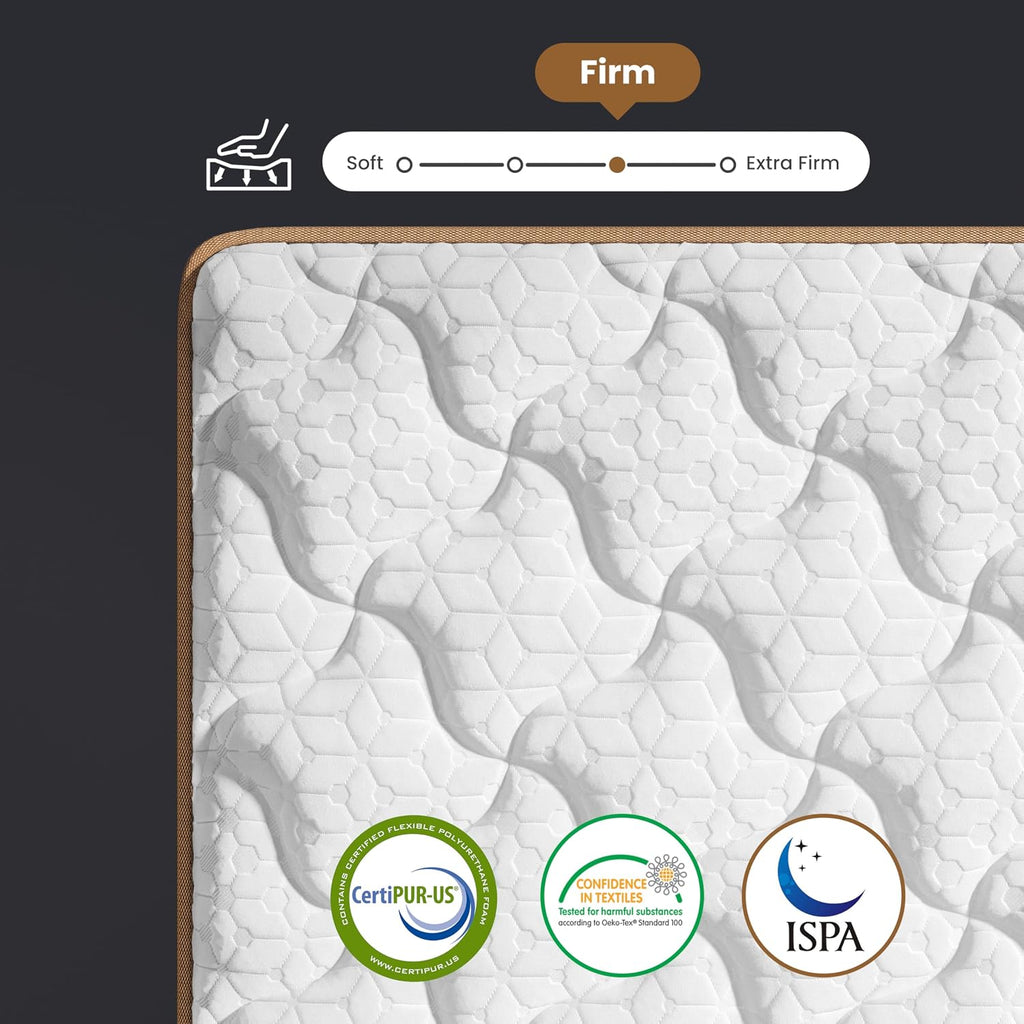 Firm Full Mattress 12 Inch, Cooling Hybrid Mattress in a Box, CertiPUR-US | Zones Individual Pocket Springs, Motion