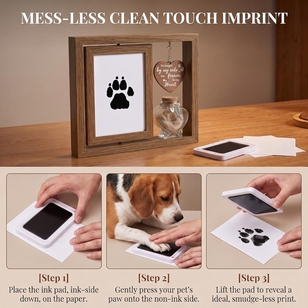 Dog Memorial Gifts for Loss of Dog Rotating Wooden Picture Frame