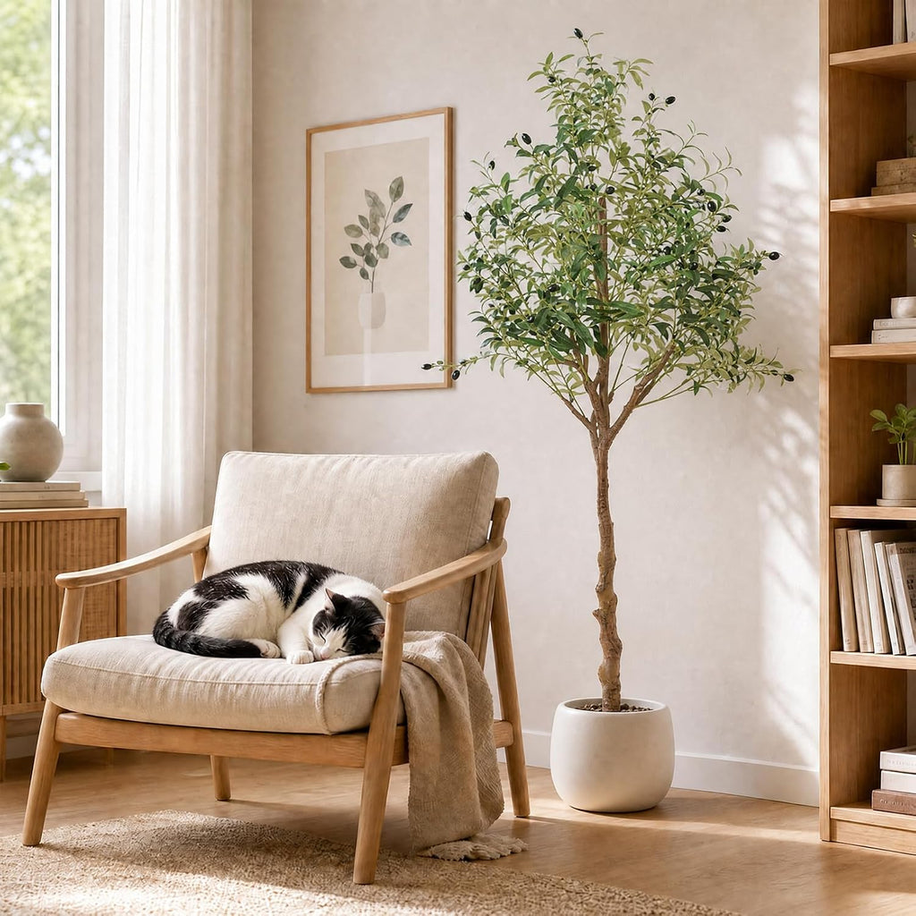6ft Artificial Olive Trees Indoor Large Faux Olive Tree with Pot