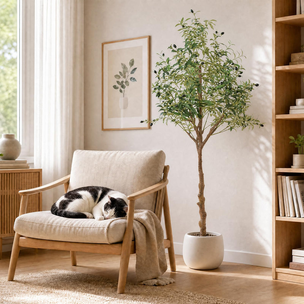 6ft Artificial Olive Trees Indoor Large Faux Olive Tree with Pot
