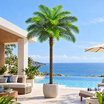 7FT Artificial Phoenix Palm Tree, Faux Coconut for Indoor Outdoor