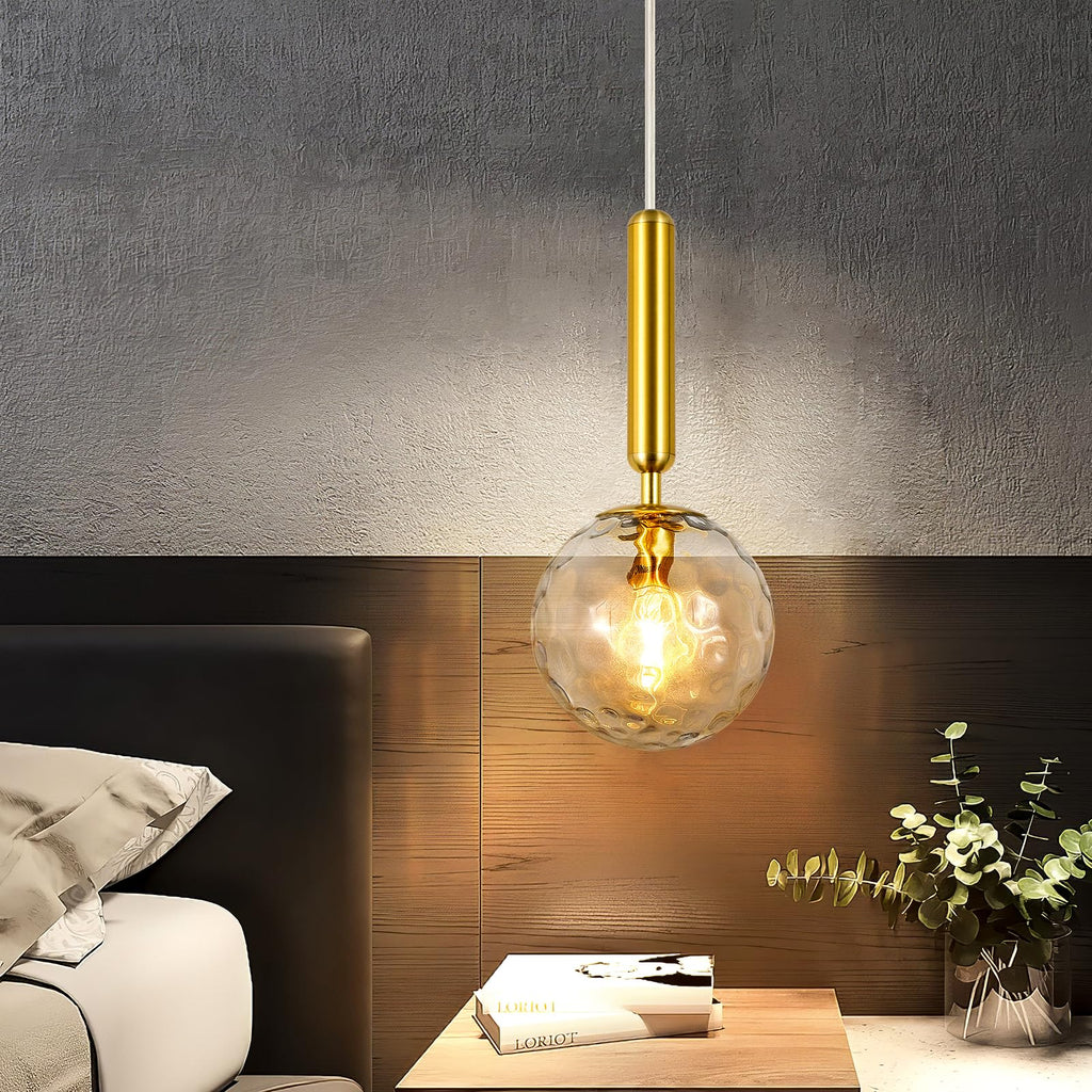Modern Gold Pendant Light Hanging Fixture Light Island Mid Century with Globe Pendant Light Clear Glass Pendant