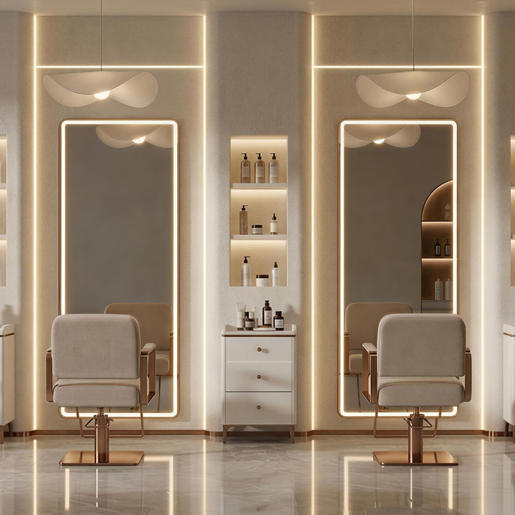 Full Length Mirror with Lights, 71" x 26" LED Floor Mirror, Full Body Dressing Standing Mirrors with Dimming & 3
