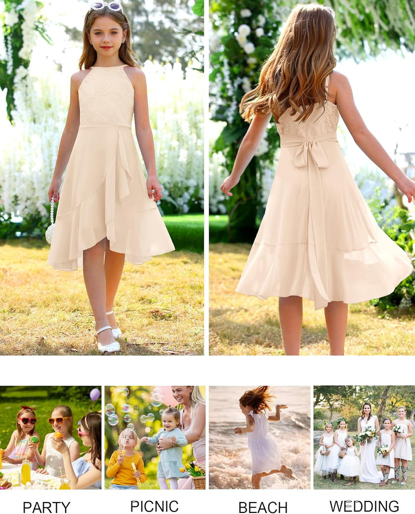 Flower Girl Wedding Guest Dress Junior Bridesmaid Kids