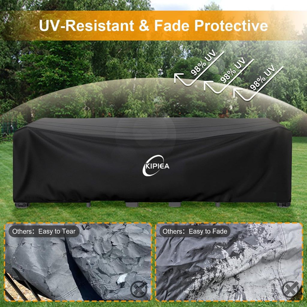 Outdoor Furniture Covers Waterproof, 420D Heavy-Duty Patio Furniture Set Covers, No Tears Anti UV No Fading(138" L x