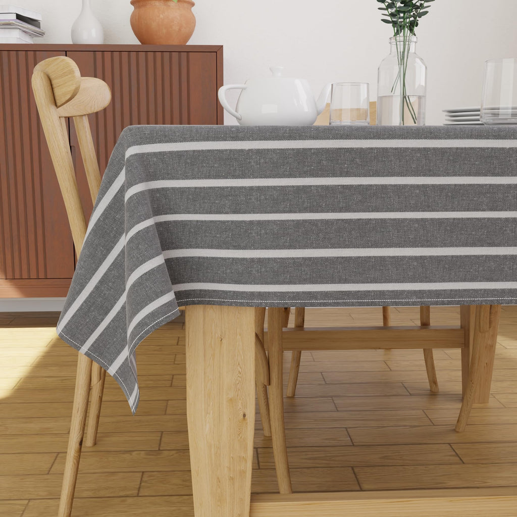 XO Cotton Tablecloth Square 56"x56" Roma Red Stripes