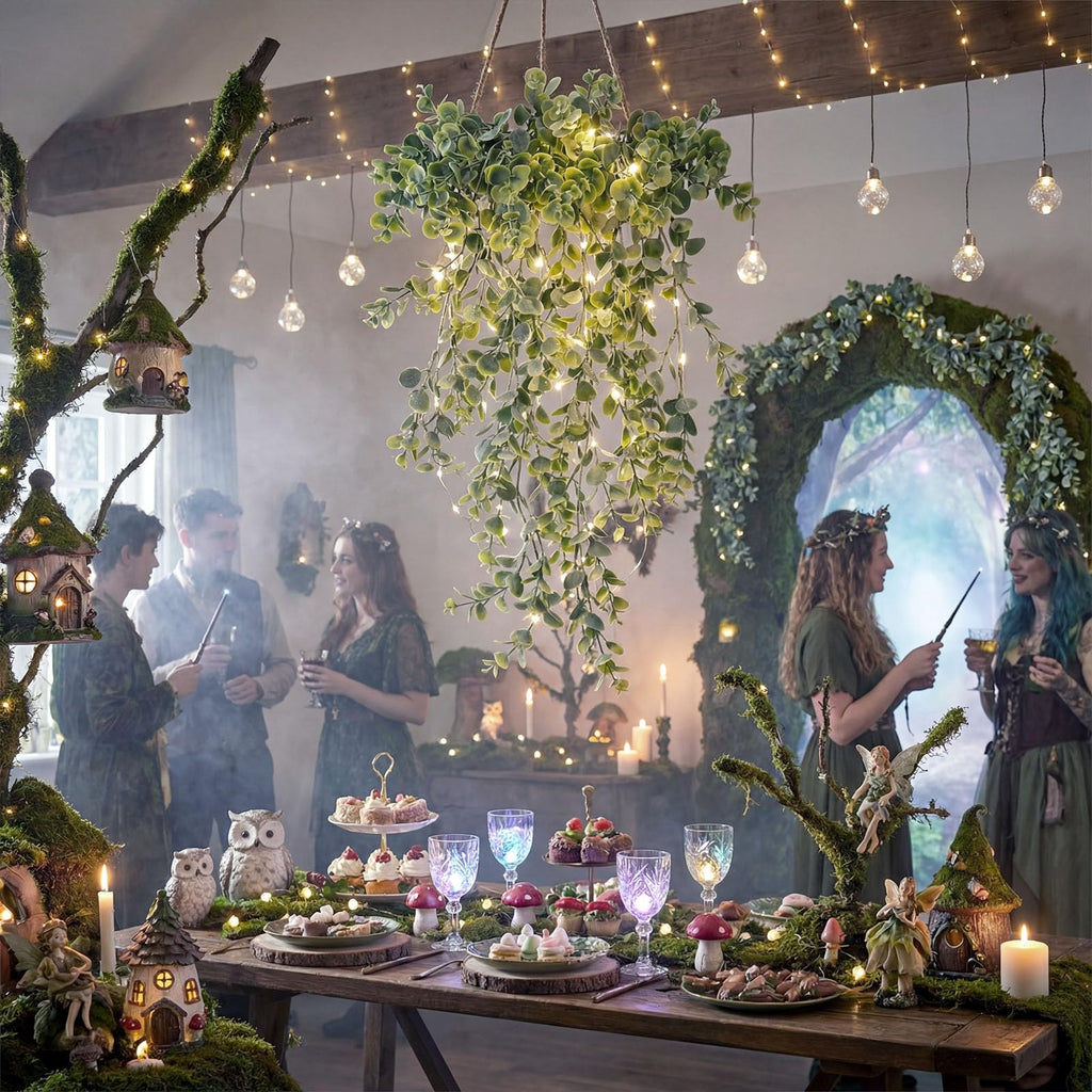 24 Pack Artificial Hanging Eucalyptus Plants, Fake Greenery Eucalyptus Leaves, Boho Ivy Plant Decor for Wedding