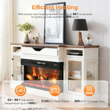 ROVSUN 28 Inch 3-Sided Glass Electric Fireplace Insert, Electric Fireplace Heater with Remote Control