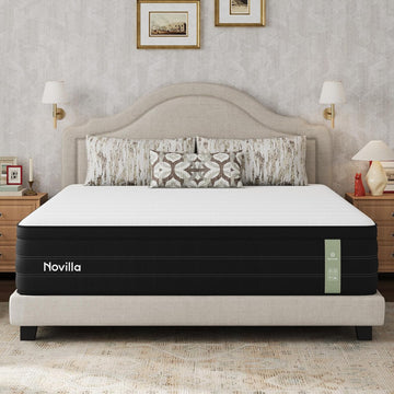 King Mattress 14 Inch, Cooling Hybrid Mattress with Upgraded Coils | Gel Memory Foam, Enhanced Support, Motion