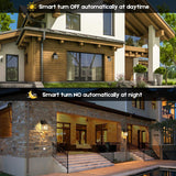 2-Pack Dusk to Dawn Outdoor Wall Lantern, Exterior Light Fixtures with Photocell Sensor, Black Wall Light Waterproof