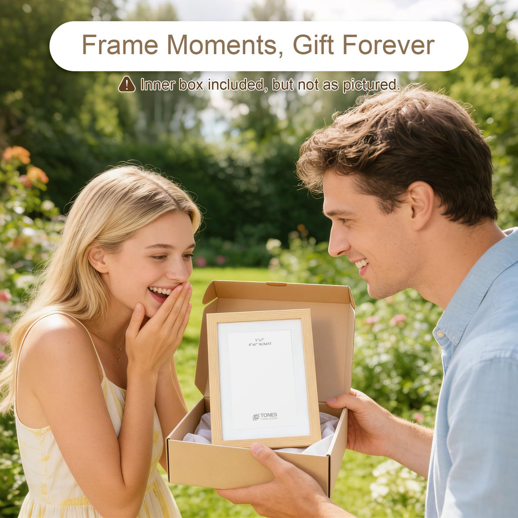 24x36 Poster Frame Natural Wood with Plexiglass, 2 Pack