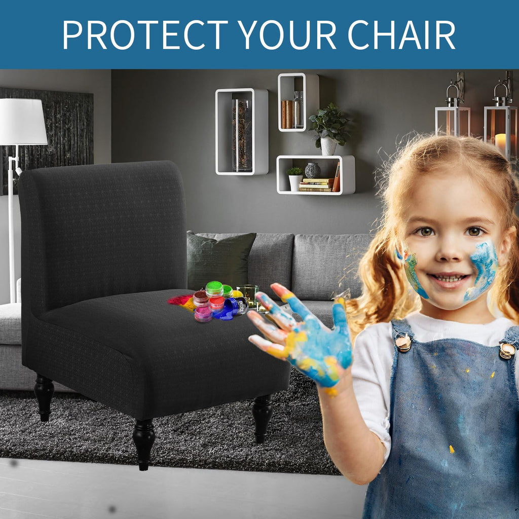 Armless Accent Chairs Covers, Thick Armless Recliner Sofa Cover Stretchable, Removable Armless Chair Slipcover for