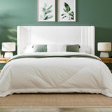 Queen Velvet Platform Bed Frame with Vertical Tufted Wingback Headboard, Easy Assembly, Under Bed Storage