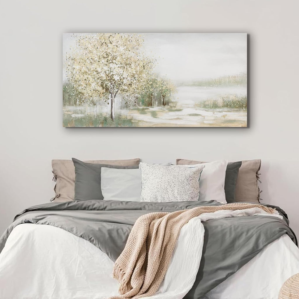 Green Wall Art Canvas Wall Art Decor Spring Scene Nature Landscape Wall Painting Decorations Artwork Wall Art Prints