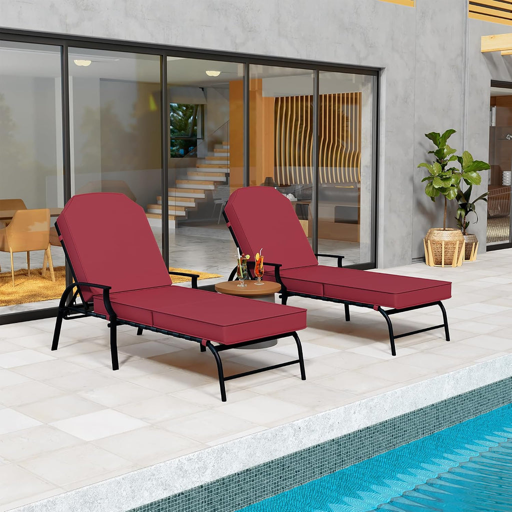 Maya Chaise Lounge - Outdoor Patio Recliner Chair | Comfortable Patio Lounge Chair, Elegant Chaise Lounge Chair for