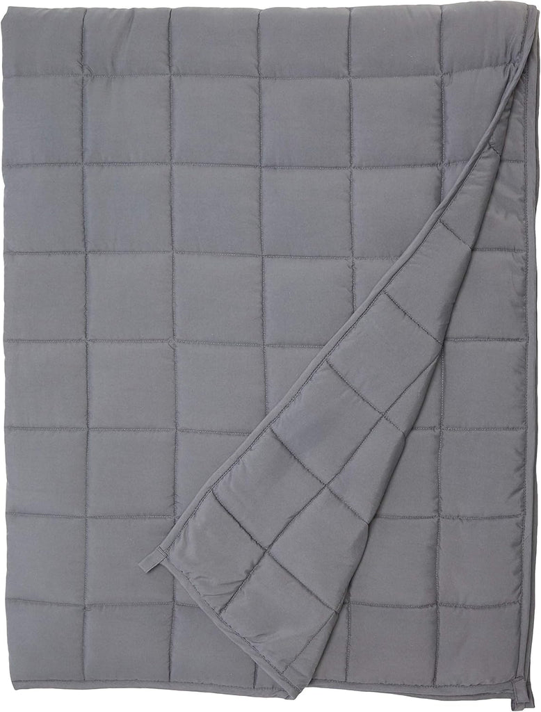 Adult Weighted Blanket Queen Size (15lbs 60"x80") Heavy Blanket with Premium Glass Beads, (Dark Grey