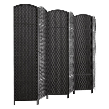 Room Divider Panel, 6 Panel Partition Room Dividers Screen, Black