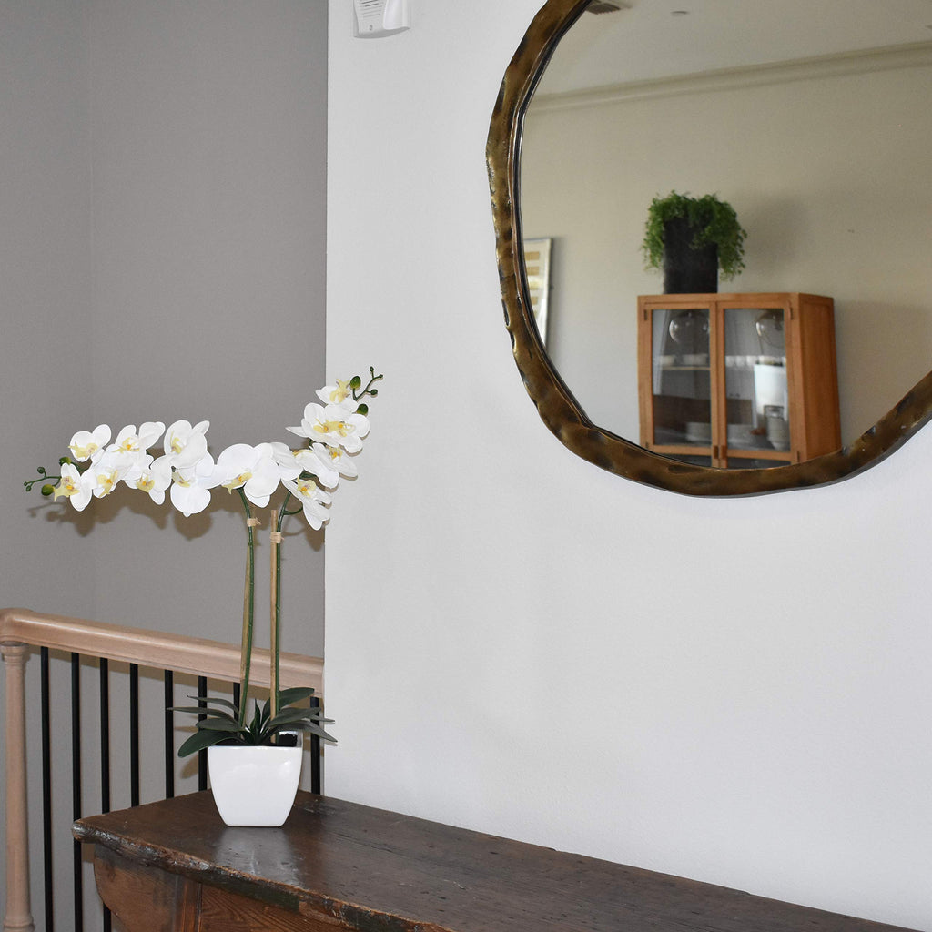 Tabletop Artificial Orchid Flower (White)