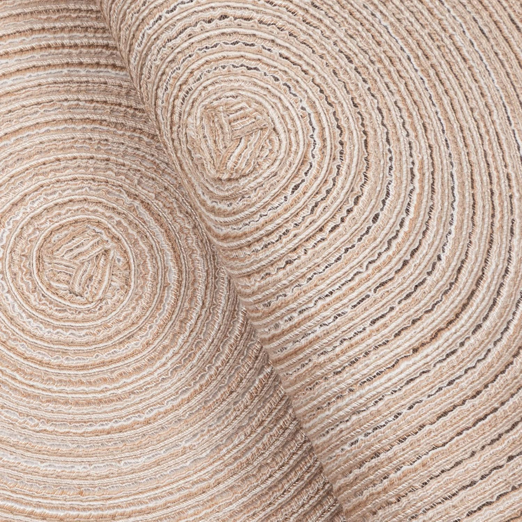 Round Placemats Boho Braided Border 15 inch Circle Place Mats Washable Fabric Table Mats Dining Table, Beige - Set of 4