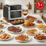 16 Qt Air Fryer Toaster Oven Combo with Ceramic Coating and Viewing Window, XL 9-In-1 Convection Oven, Top 1700W