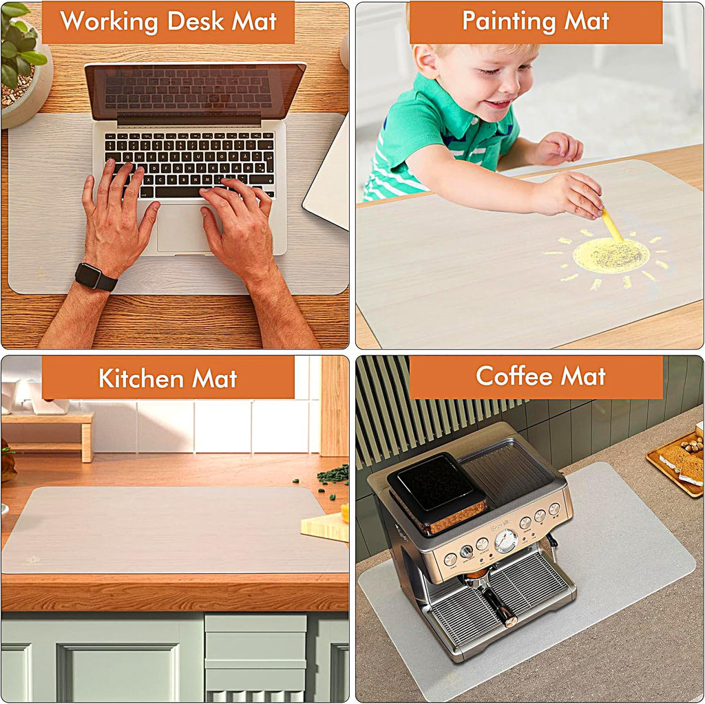 36" x 24"Silicone mat, Large Silicone Heat-Resistant mat, Kitchen countertop Non-Slip mat, Craft Table