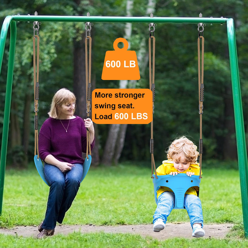 2Pcs Full Bucket Toddler Swing Seat for Swing Set Accessories