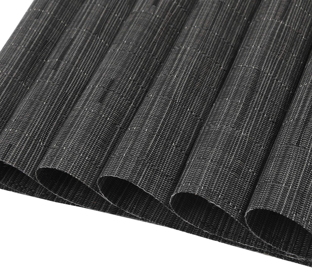 Small Round Table Placemats Woven Vinyl Wedge Placemats with Centerpiece Round Table Mats Heat Resistant - Set of 5