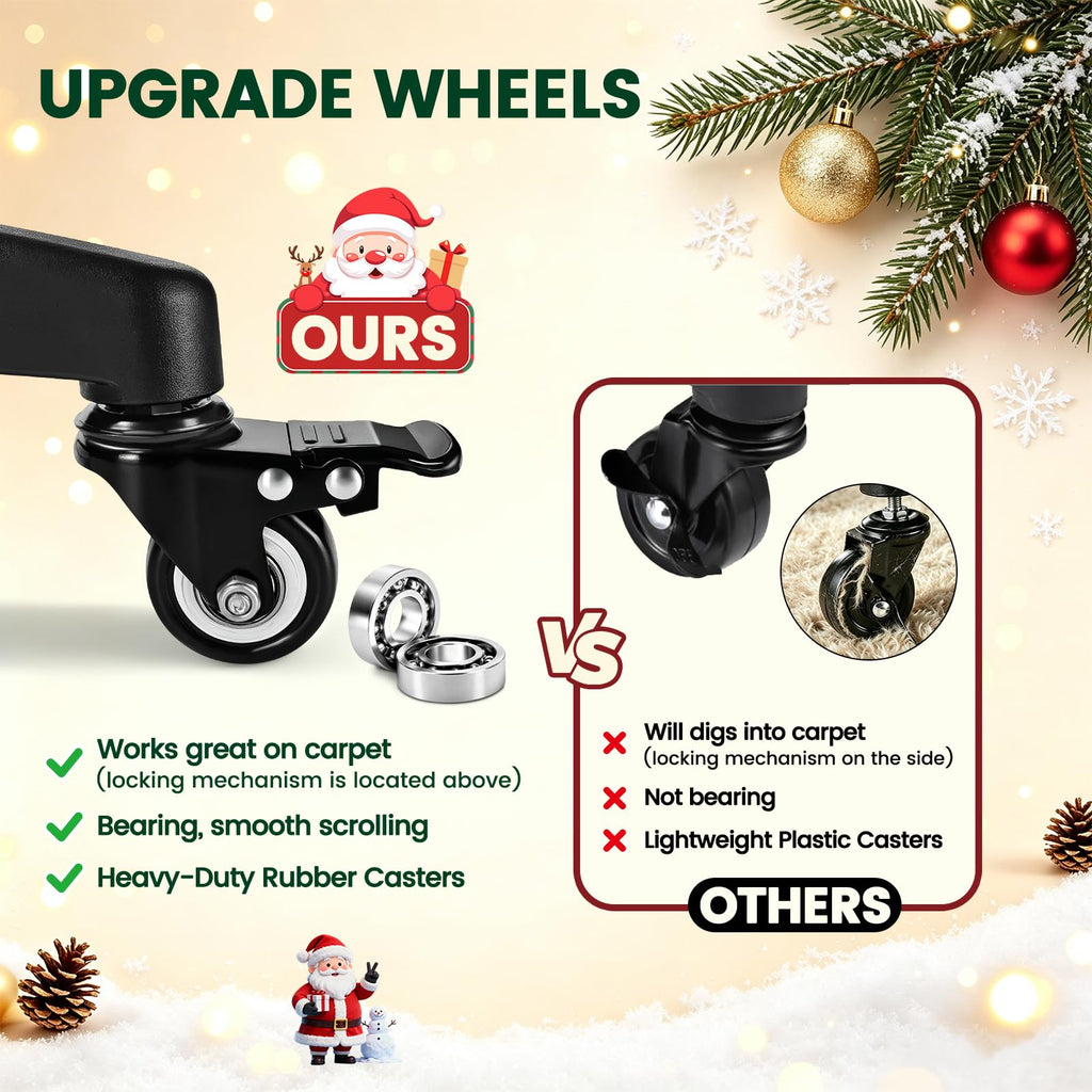 Rolling Christmas Tree Stand with Wheels for Up to 9 FT Artificial Trees