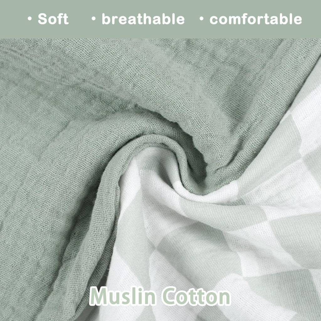 Muslin Nursing Pillow Cover 2 Pack, Removable Nursing Cover for Breastfeeding Pillows, Ultra Soft Comfortable