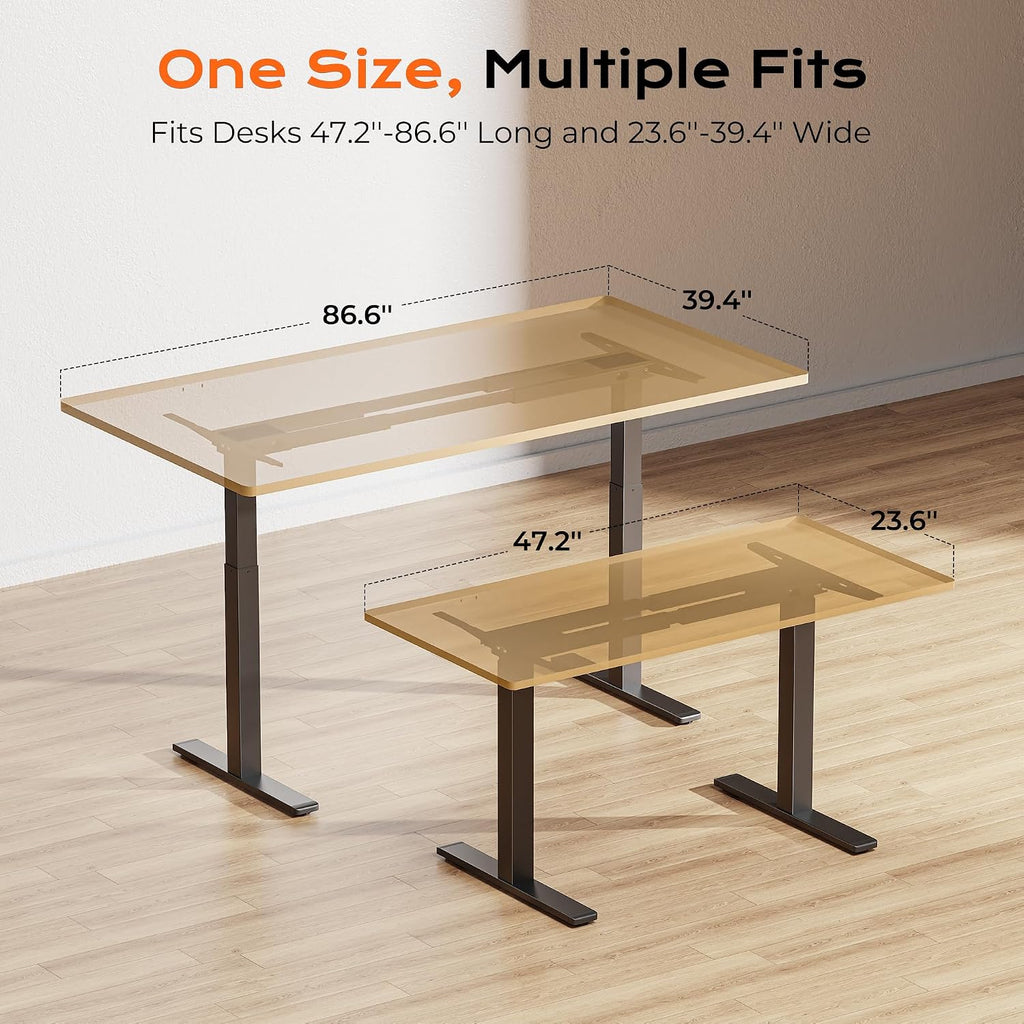 Dual Motor Electric Standing Desk Frame, Sit Stand up Desk Leg for 47.2" to 86.6" Desktop, Computer Desk Leg with