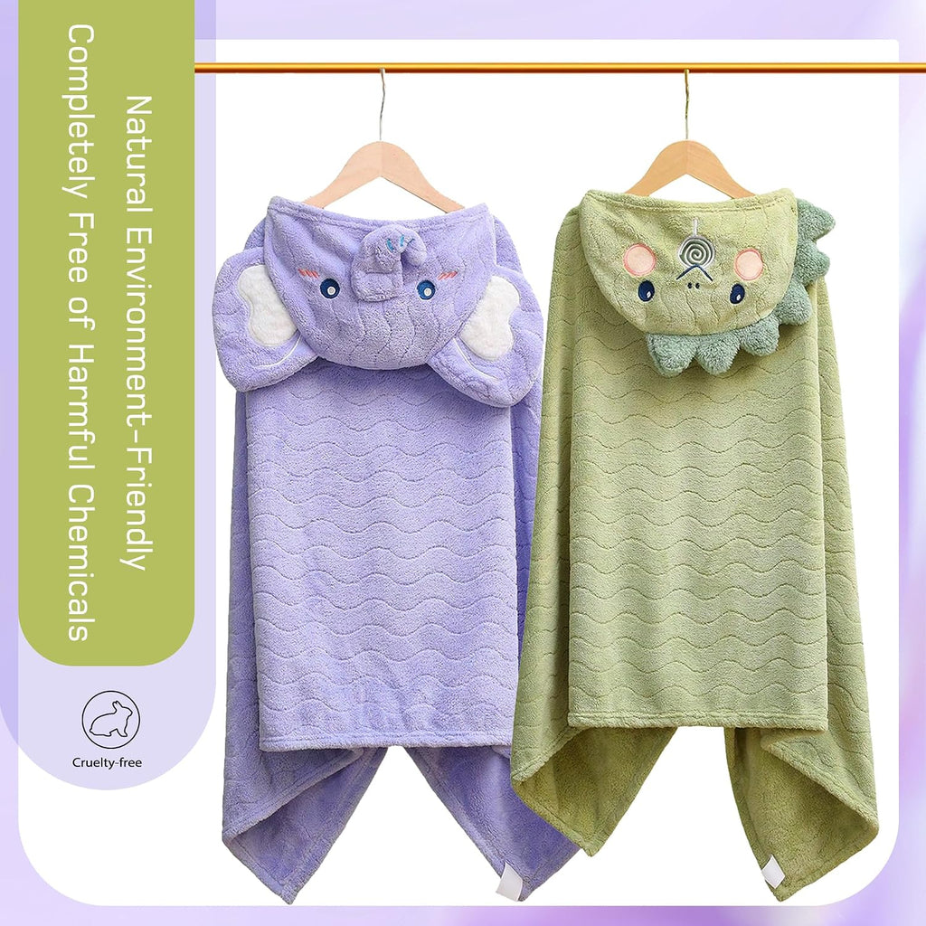 Toddler Towels Hooded Kids Bath Towel Unisex Toallas para Bebe Pack 27.5"X55" Thick Ultra Absorbent Soft Baby