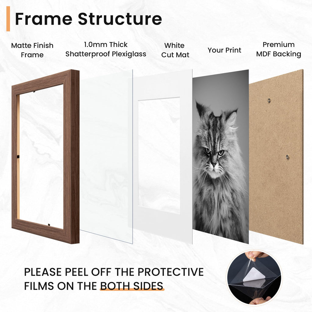 15 Pack Picture Frames Collage Wall Decor, Gallery Frame Set for Wall Mounting or Tabletop Display, Multi Sizes