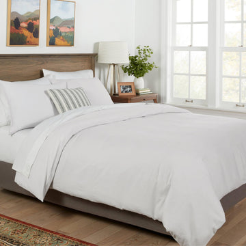 Cotton Duvet Cover - Luxury 600 Series Egyptian Cotton Duvet Cover Sets (3 PC, Silver), Soft, Cooling