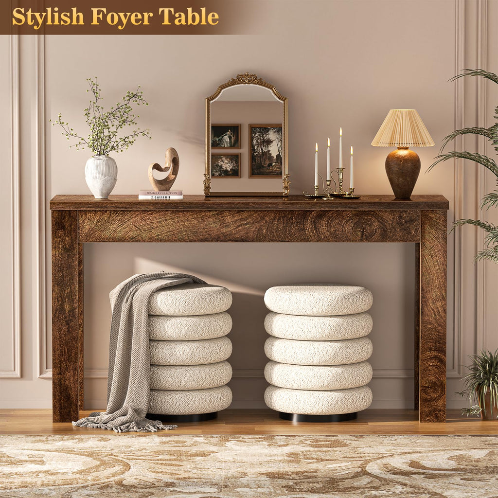 Console Table, 47" Farmhouse Sofa Tables Narrow Long