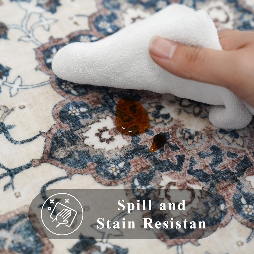 Long Hallway Runner Rug: Non-Slip Washable Wide Kitchen Runner Stain Resistant Durable Ultra Soft Floor Carpet