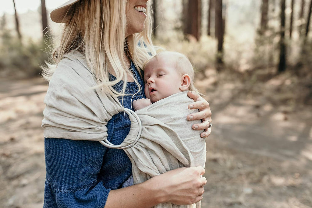 Ring Sling - Linen Newborn Carrier for Infant to Toddler