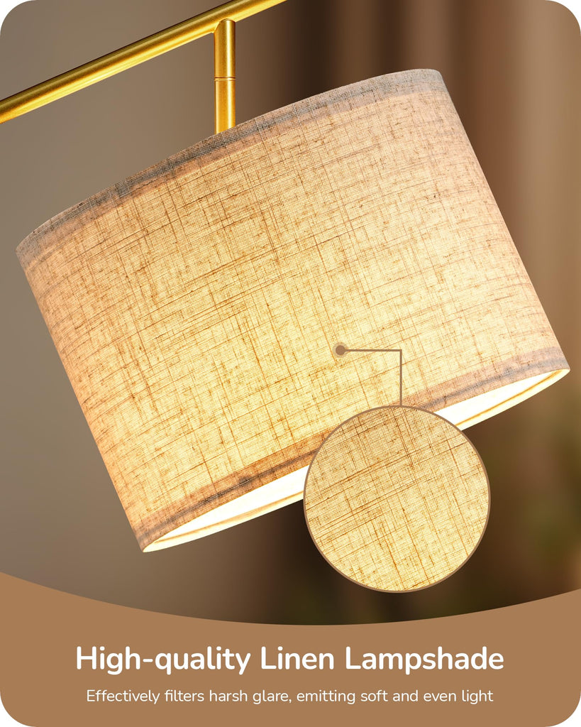 Gold Floor Lamp with Remote, Standing Lamp