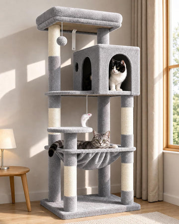 Cat Tree Tower with Scratching Post for Indoor Cats