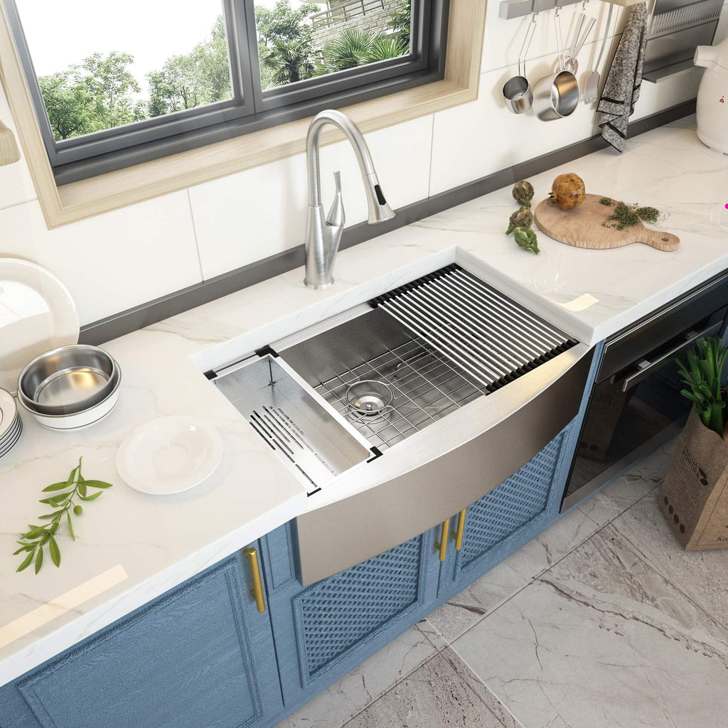 30 Inch Farmhouse Workstation Stainless Steel