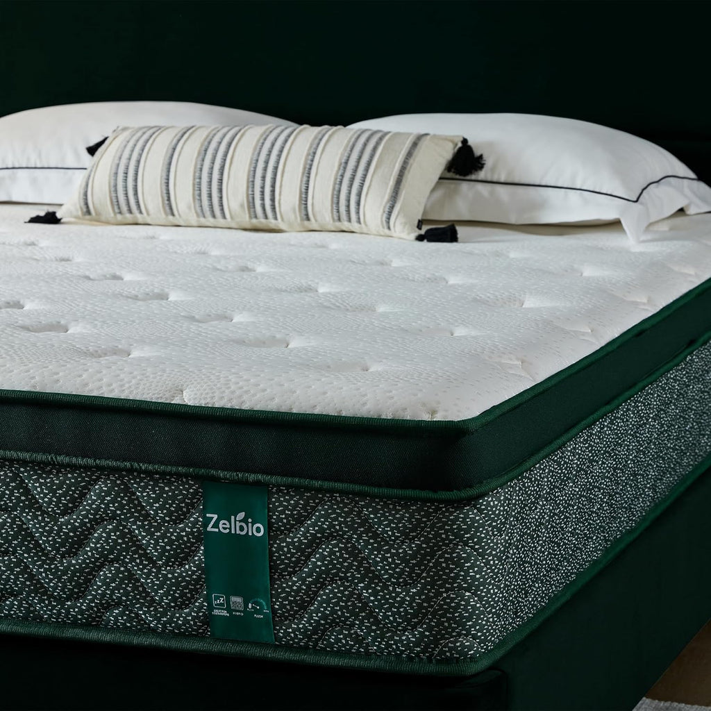 Queen Hybrid Mattress, 12" Gel Memory Foam Mattress in a Box, Cooling Medium Firm Bed with Wrapped Coils, CertiPUR-US