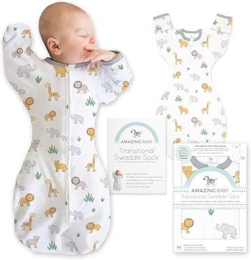 Transitional Swaddle Sack, Cotton, On Safari