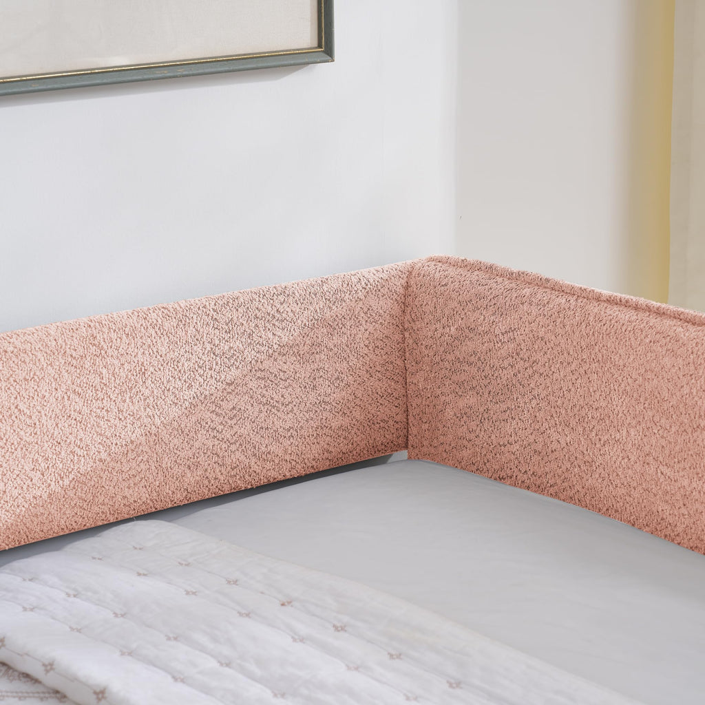 Full Size Upholstery Tufted Daybed with Erectable Trundle, Pink