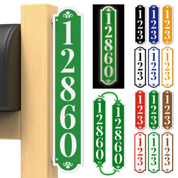 Double Sided House Address Signs, Mailbox Post Signs, Modern House Numbers