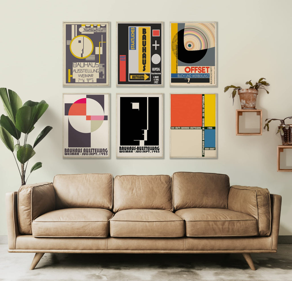 Bauhaus Aesthetic Room Décor - Abstract Wall Art Bauhaus (8 x 10)