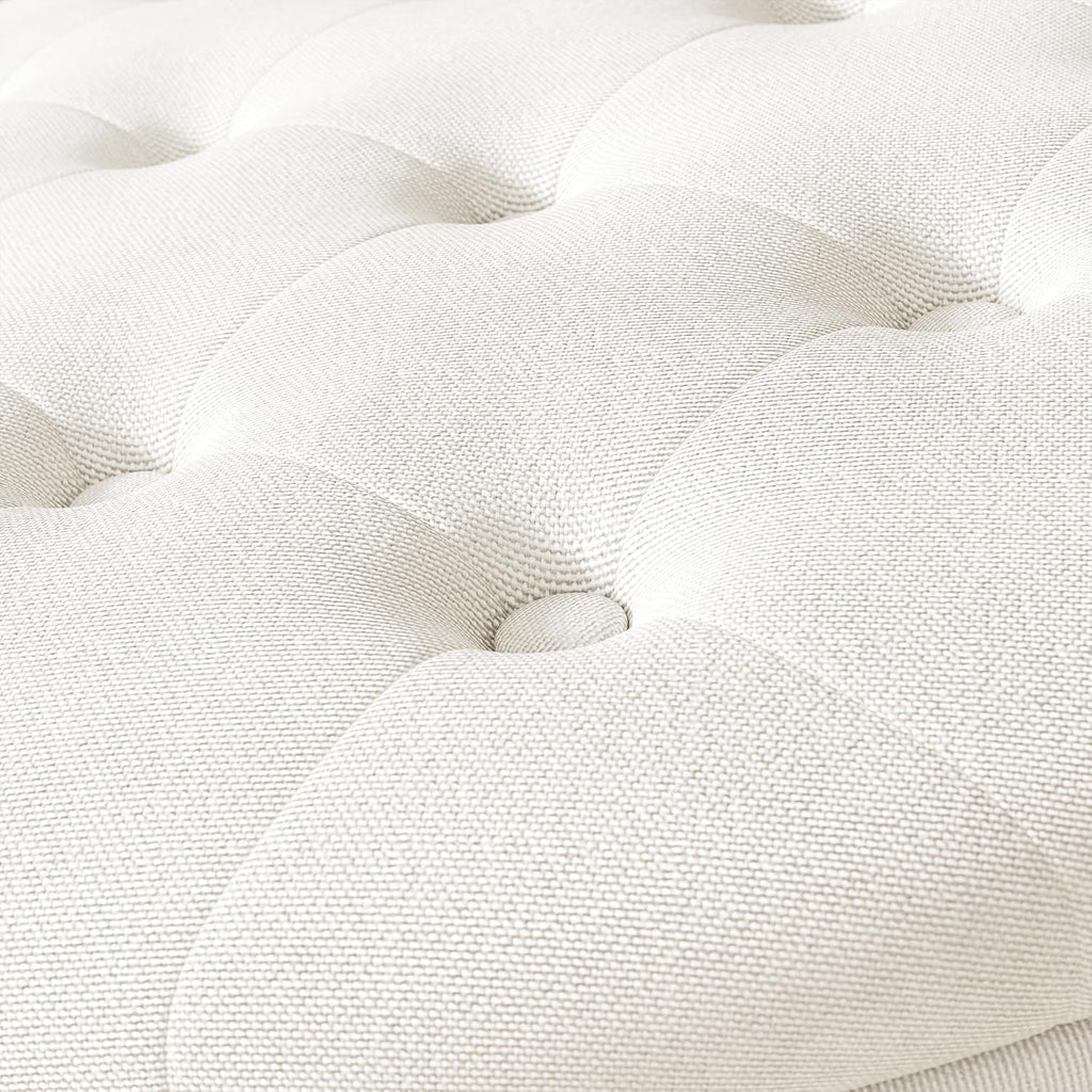 30 Inch Round Storage Ottoman,Modern Tufted Ottomans,Circular Coffee Table with Removable Top,Upholstered Large
