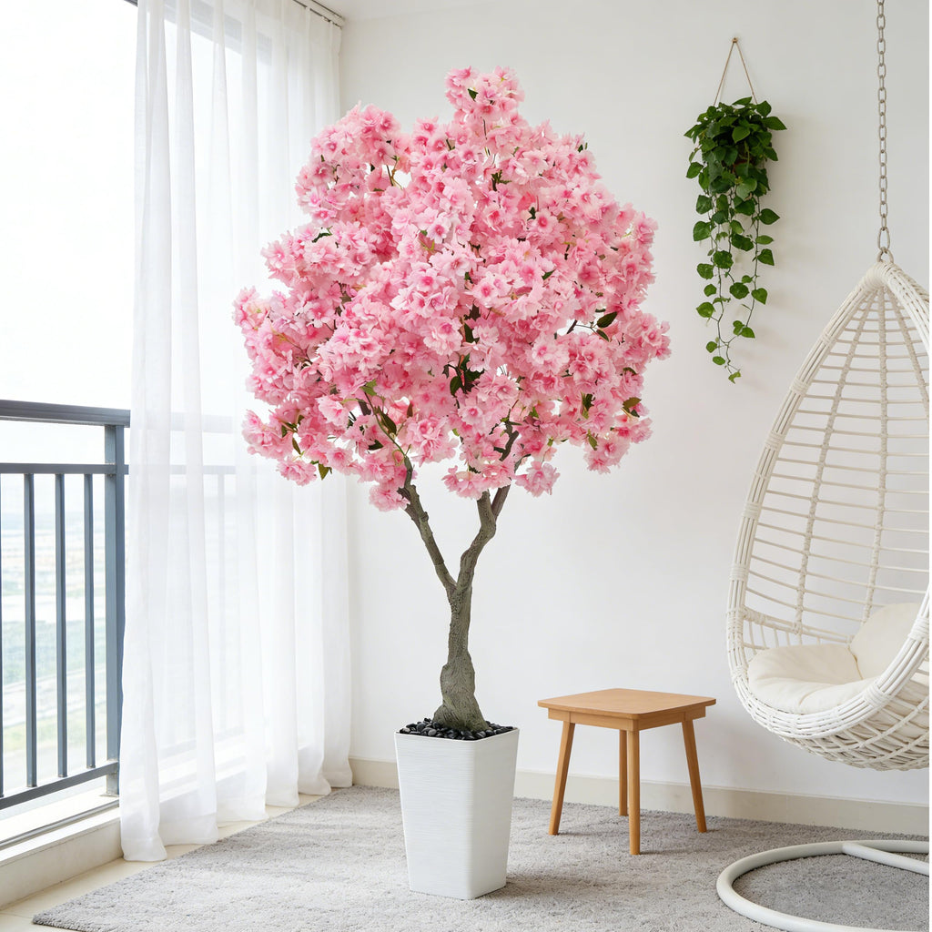 Artificial Cherry Blossom Tree 6FT, Pink Large Fake Plants Indoor